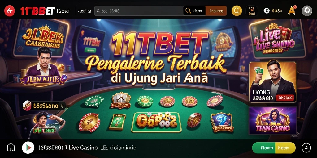 Tampilan gameplay Live Casino yang mendebarkan di 11TBET.