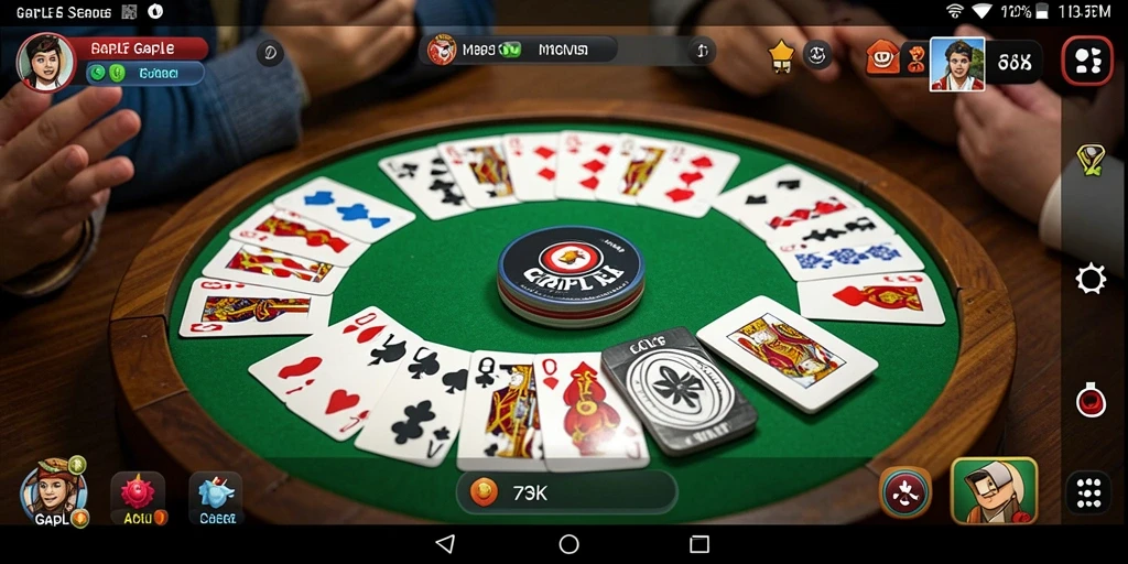 Tampilan permainan Gaple di <strong>73K</strong> yang penuh warna dan menarik.