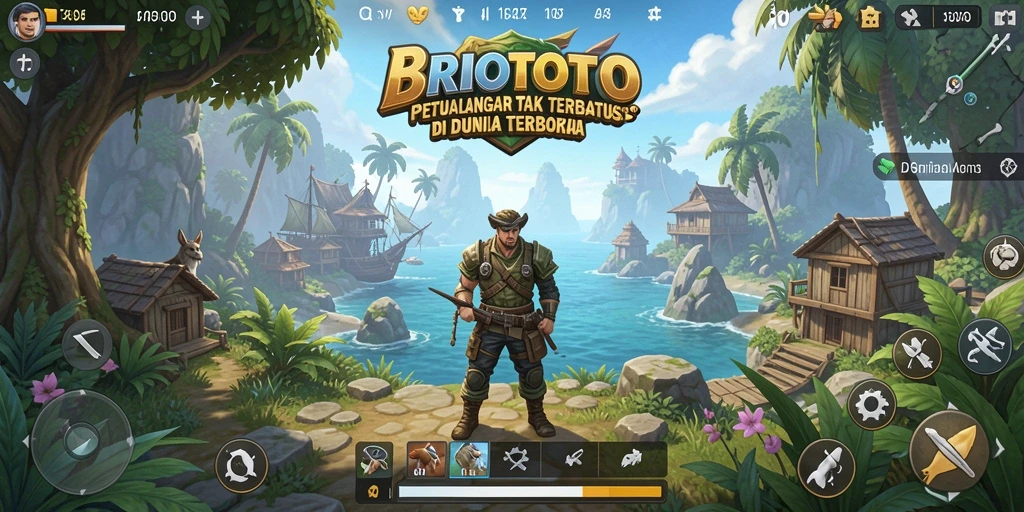 Tampilan gameplay menarik <strong>BRIOTOTO</strong> dengan dunia terbuka yang luas.
