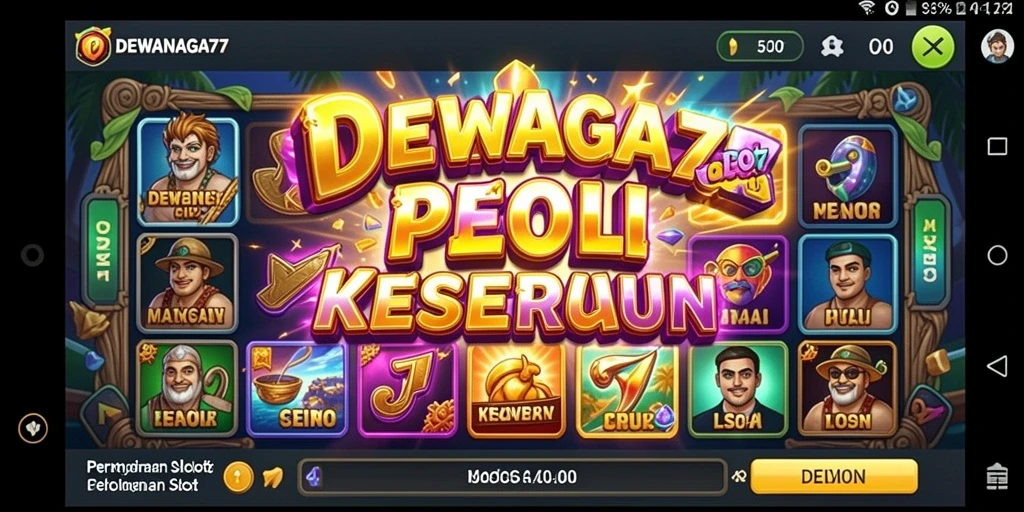 Tampilan menarik dari gameplay utama DEWANAGA77 Slot.
