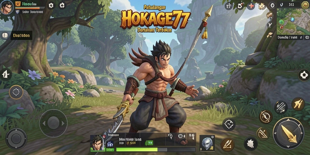 Tampilan gameplay HOKAGE77 dalam dunia Open World yang luas.
