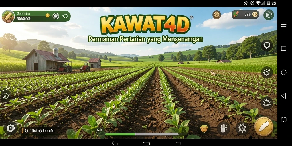 Tampilan seru gameplay KAWAT4D dalam dunia pertanian.