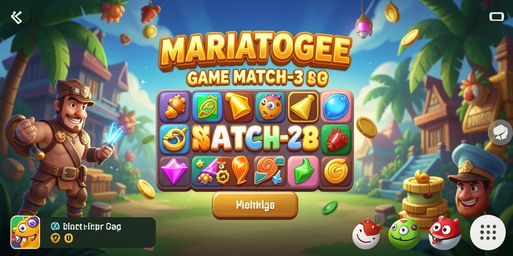 Tampilan gameplay MARIATOGEL yang menarik dan penuh warna.