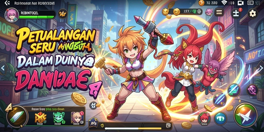 Tampilan menakjubkan dari gameplay ROBINTOGEL dengan karakter anime.