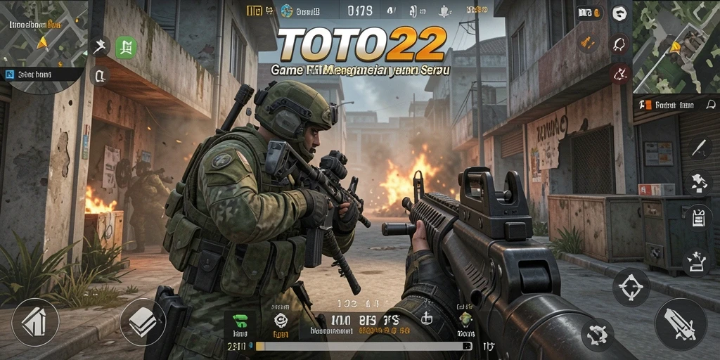 Tampilan gameplay FPS yang seru dan mendebarkan di TOTO22.