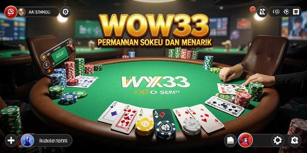 Tampilan menarik dari gameplay Poker di WOW33.