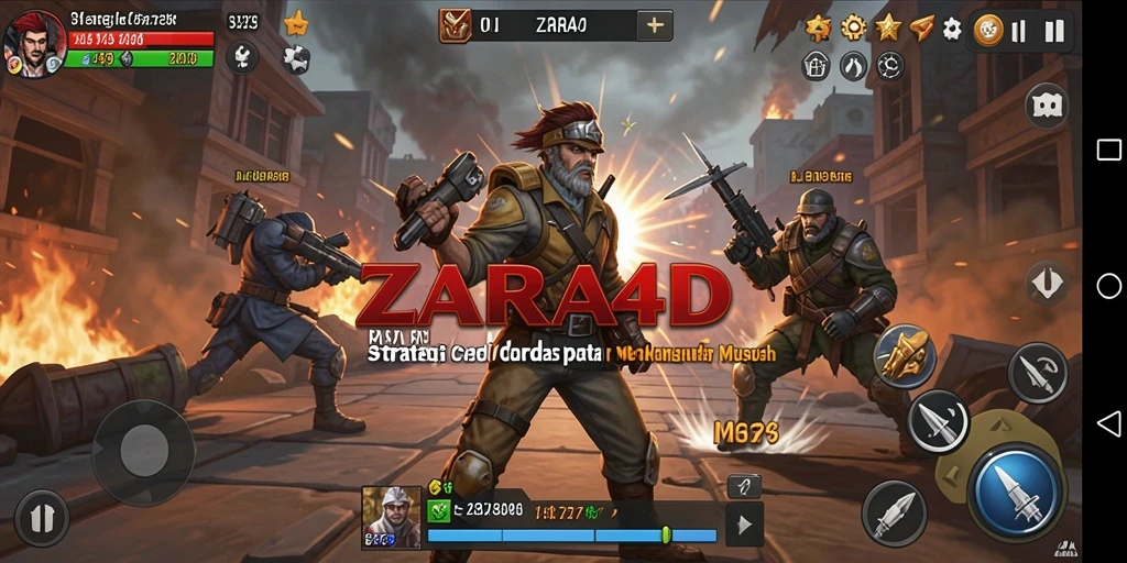 Tampilan gameplay ZARA4D yang mendebarkan dalam aksi strategi.